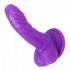 Silicone Curvy 4 Inches Suction Cup Dildo in Purple