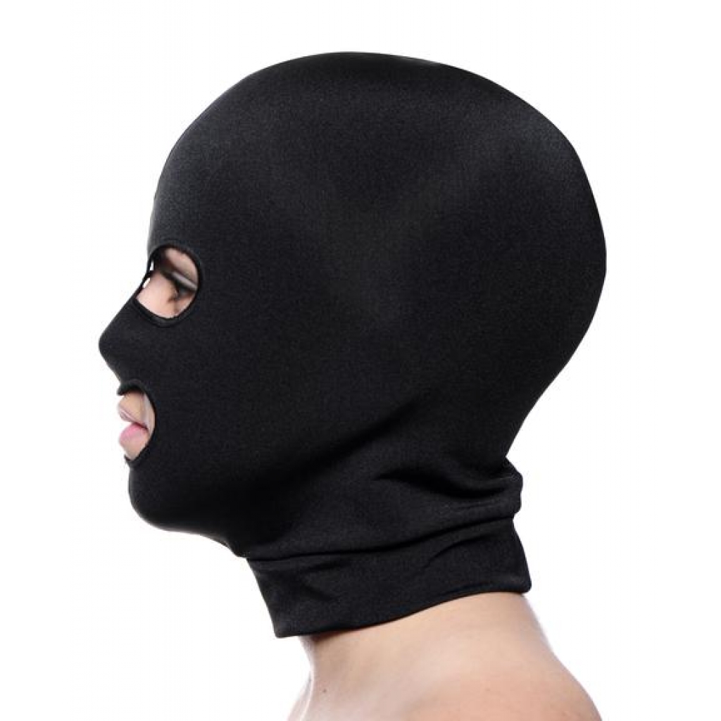 Facade Spandex Hood with Eye and Mouth Holes - Black O/S