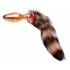 Tailz Faux Fox Tail - Orange Glass Anal Plug