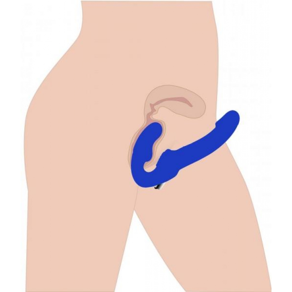 Strap U Revolver Strapless Strap-On Dildo - Blue