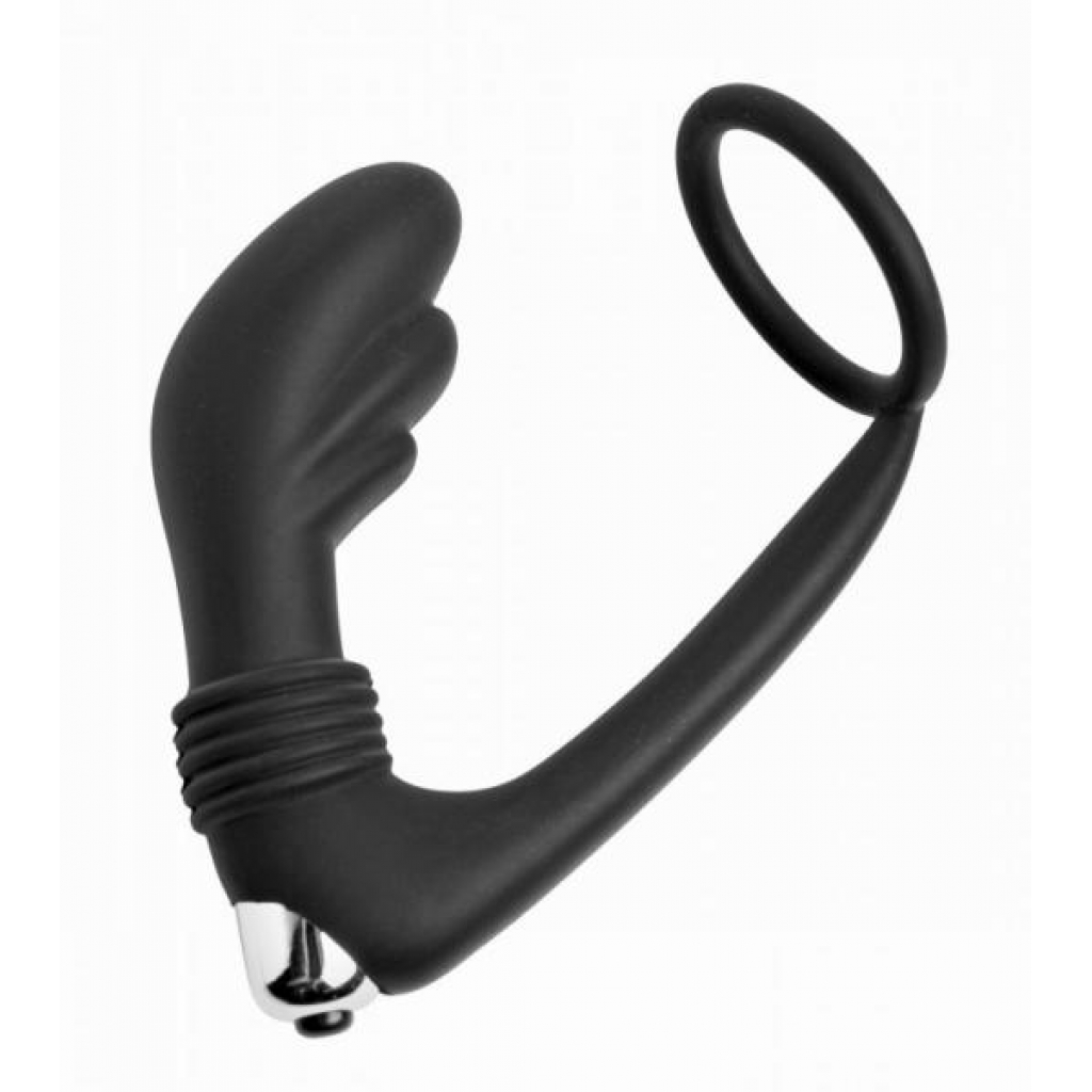 Nova Prostate Massager and Cock Ring - Black