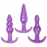 Anal Trainer 3-Piece Anal Play Kit Butt Plugs – Purple