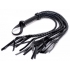 Strict 8 Tail Braided Flogger - Black Leather