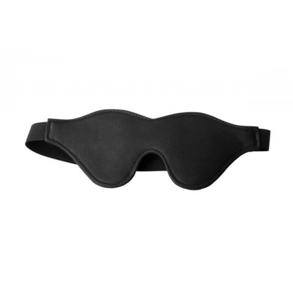 Strict Black Fleece Lined Blindfold - One Size Fits Most