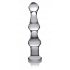 Mammoth 3 Bumps Hand Blown Glass Dildo - Clear