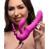 Strap U Regal Rider Vibrating Strapless Triple G Dildo - Purple