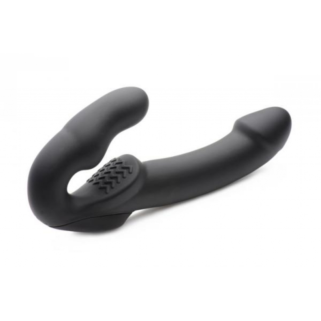 Rechargeable Vibrating Strapless Strap-On - Black