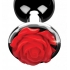 Booty Sparks Red Rose Anal Plug Large Silver