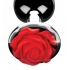 Booty Sparks Red Rose Small Anal Plug - Silver