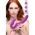 10X Evoke Ergo Fit Inflatable & Vibrating Strapless Strap-On - Purple