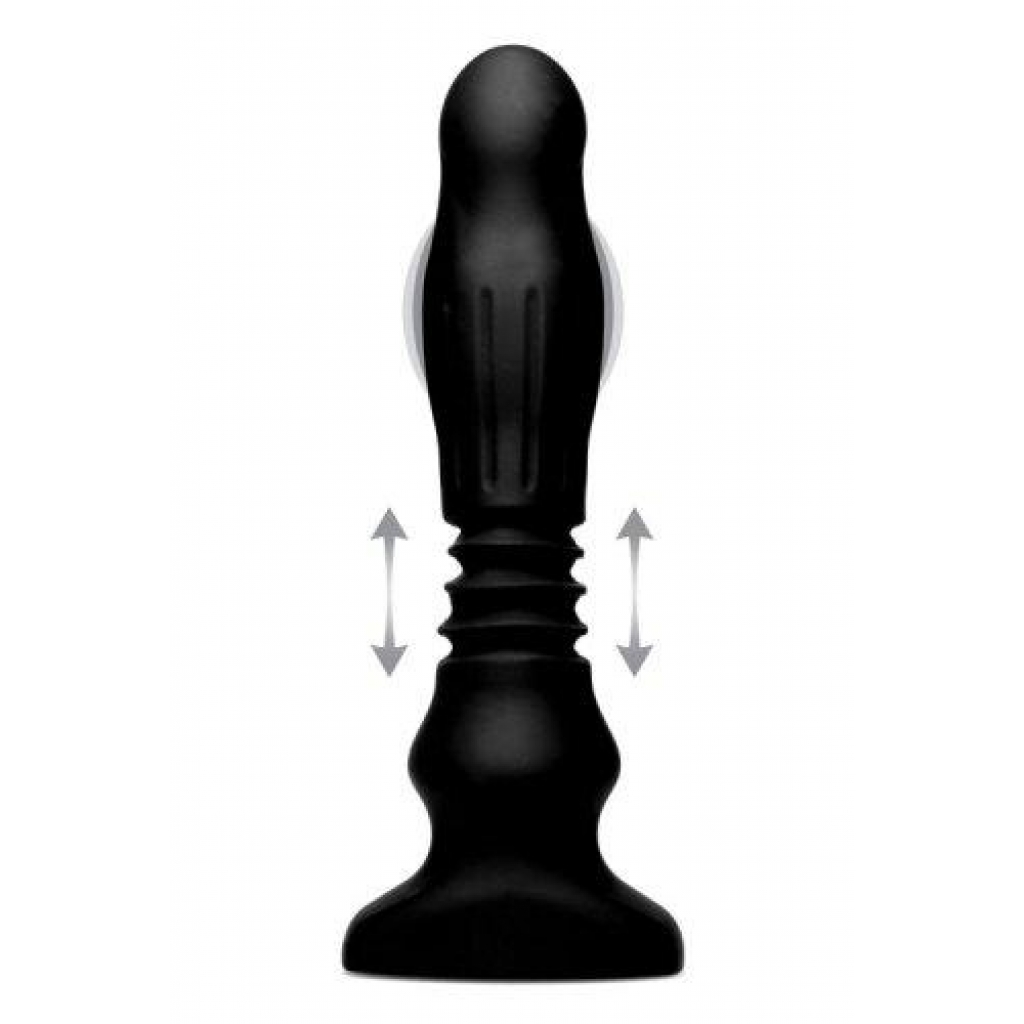 Thunderplugs Swelling & Thrusting Silicone Plug with Remote Control - Black