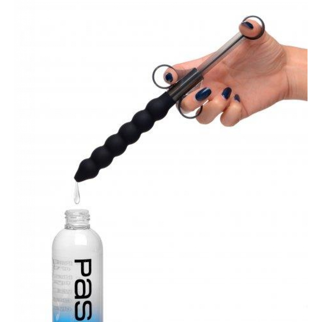 Clean Stream Silicone Beaded Lube Launcher - Black