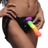 Strap U Proud Rainbow Silicone Dildo with Harness