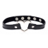 Dark Heart Chrome Heart Black Choker - O/S