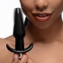 Frisky Thrilling Noir Smooth Vibrating Anal Plug - Black