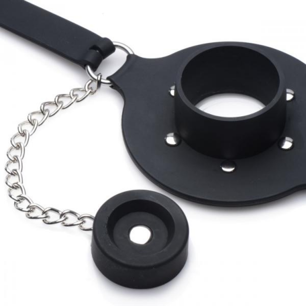 Master Series Pie Hole Silicone Feeding Gag - Black O/S