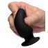 Squeeze-It Silexpan Anal Plug - Small Black