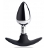 Master Series Dark Invader Medium Metal & Silicone Anal Plug - Silver