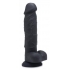 Strap U Power Pecker - 7in Dildo Silicone with Balls - Black