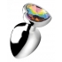 Booty Sparks Rainbow Prism Heart Anal Plug - Large