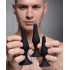 Master Series Triple Spire Tapered Silicone Anal Trainer - 3pc Set - Black