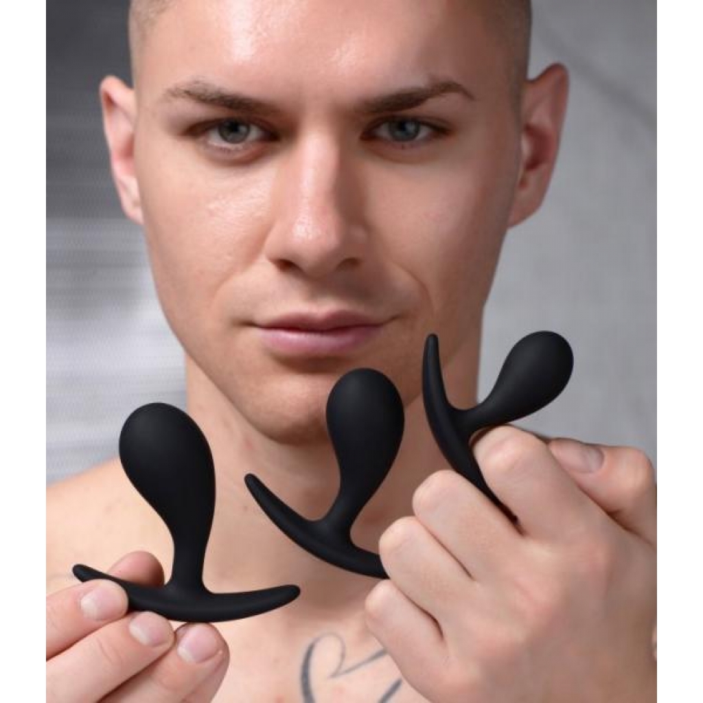 Master Series Dark Droplets 3pc Curved Anal Trainer Set