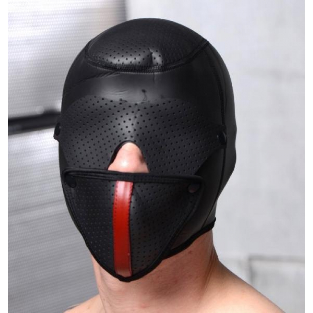 Master Series Scorpion Hood Blindfold & Face Mask - Neoprene Black