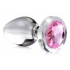 Booty Sparks Large Pink Gem Glass Anal Plug