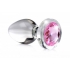 Medium Pink Gem Glass Anal Plug