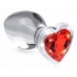 Booty Sparks Red Heart Glass Anal Plug - Elegant Pleasure