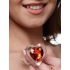 Booty Sparks Small Red Heart Glass Anal Plug