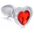 Booty Sparks Small Red Heart Glass Anal Plug