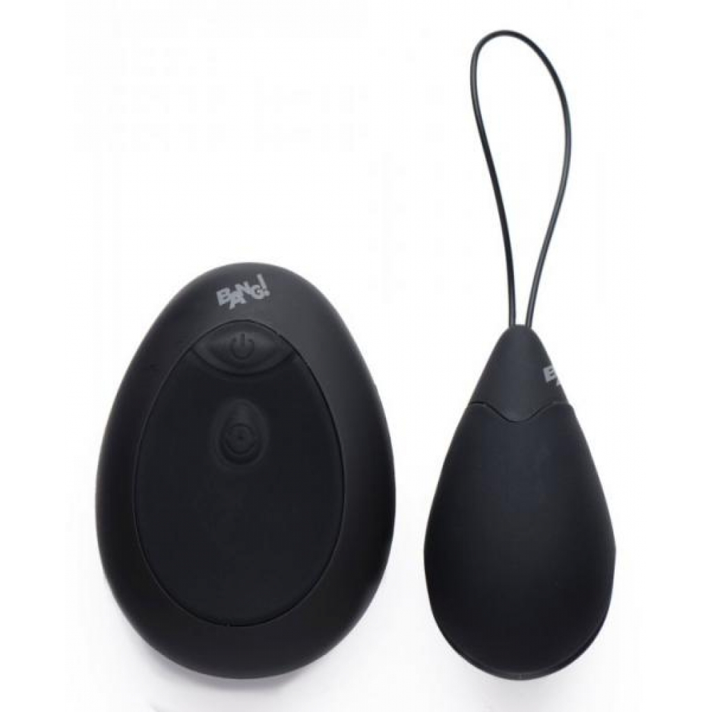 Bang! 10X Vibrating Silicone Egg with Remote - Black