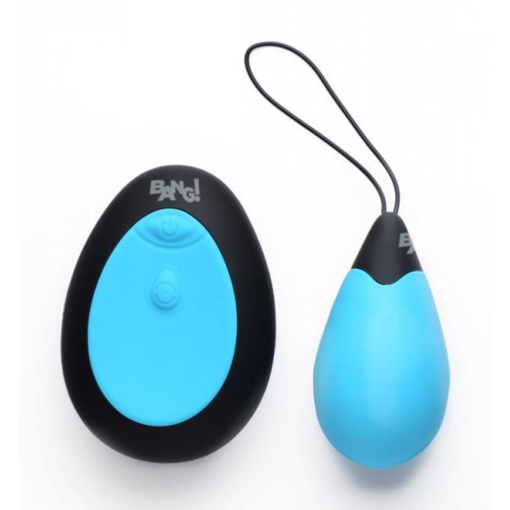 Bang! 10X Vibrating Silicone Egg with Remote - Blue