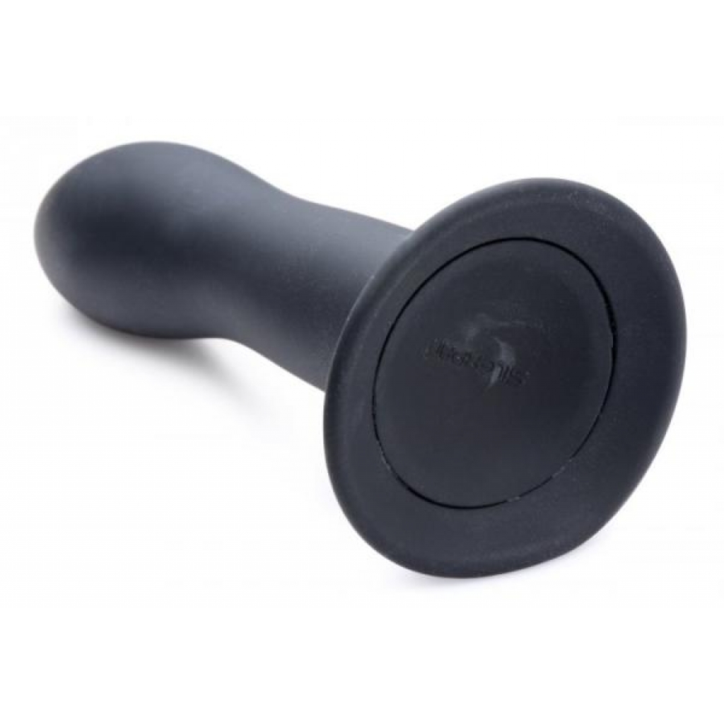 Squeeze-It Slender Dildo - Black Silexpan Silicone