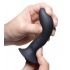 Squeeze-It Slender Dildo - Black Silexpan Silicone