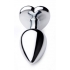 Booty Sparks Black Heart Gem Anal Plug - Small Silver