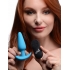 Bang! 21x Vibrating Silicone Butt Plug with Remote - Blue