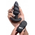 Bang! 21x Vibrating Silicone Swirl Butt Plug with Remote - Black