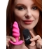 Bang! 21X Vibrating Silicone Swirl Butt Plug with Remote - Pink