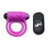 Bang! Silicone Cock Ring & Bullet with Remote Control - Purple