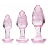 Booty Sparks Glitter Gem Anal Plug Set - Pink