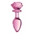 Booty Sparks Pink Rose Glass Large Anal Plug