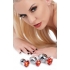 Booty Sparks Red Heart Gem Anal Plug Set - Silver