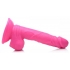 Pop 6.5 Inch Dildo with Balls - Vibrant Pink