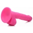 Pop 6.5 Inch Dildo with Balls - Vibrant Pink