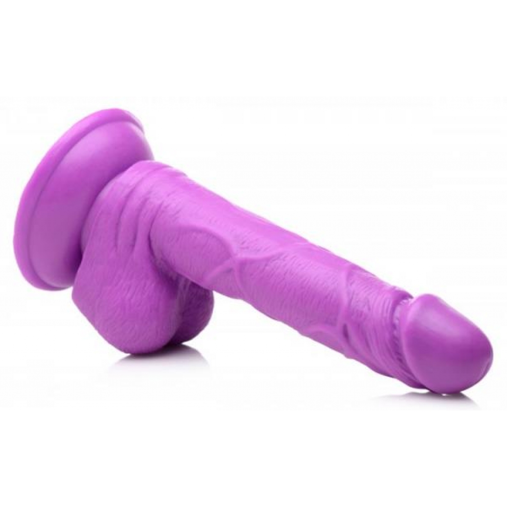 Pop 6.5in Dildo with Balls - Purple