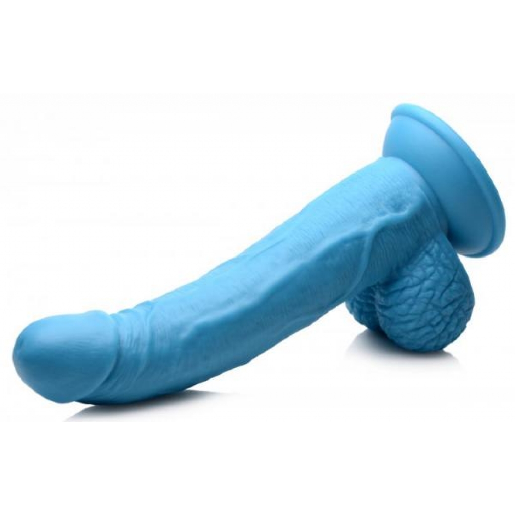 Pop 7.5in Dildo with Balls - Blue Teal