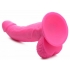 Pop 7.5in Vibrating Dildo with Balls - Pink