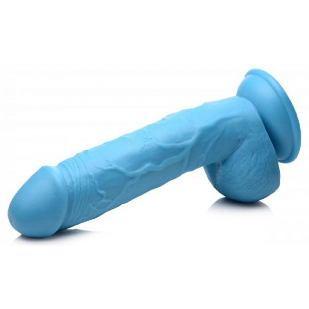 Pop 8.25-Inch Dildo with Balls in Blue